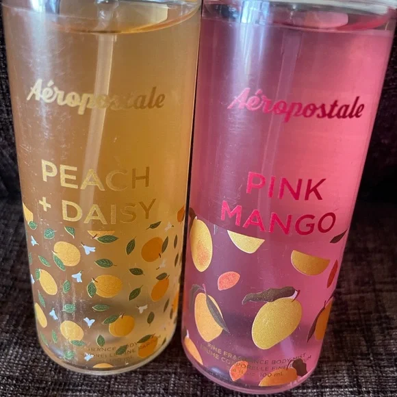NEW Set of 2 Aeropostale Fruity & Floral Body Mists   Peach+Daisy & Pink Mango - Picture 2 of 3